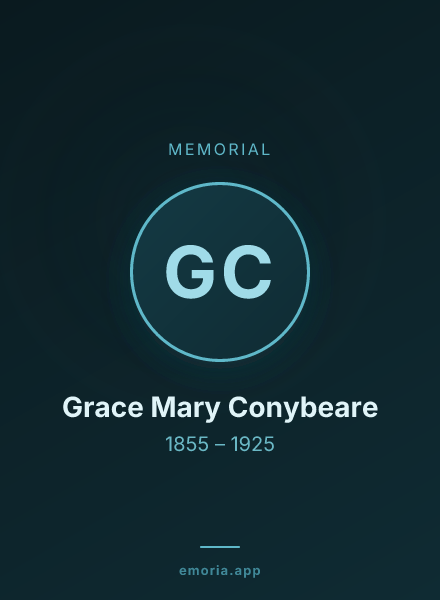 Memorial portrait of Grace Mary Conybeare