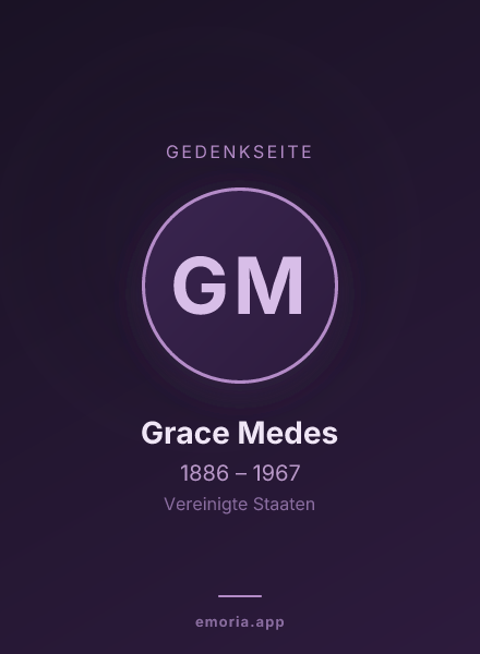 Gedenkportrait von Grace Medes