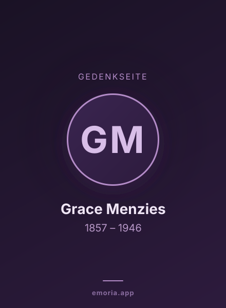 Gedenkportrait von Grace Menzies