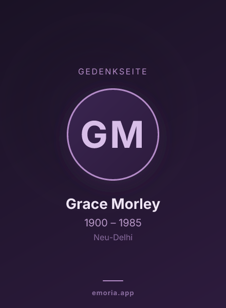 Gedenkportrait von Grace Morley