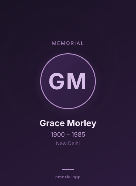 Memorial portrait of Grace Morley