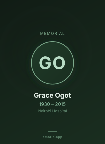 Memorial portrait of Grace Ogot