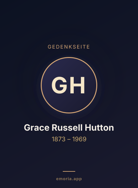Gedenkportrait von Grace Russell Hutton