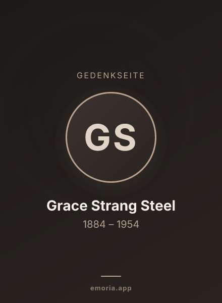 Gedenkportrait von Grace Strang Steel