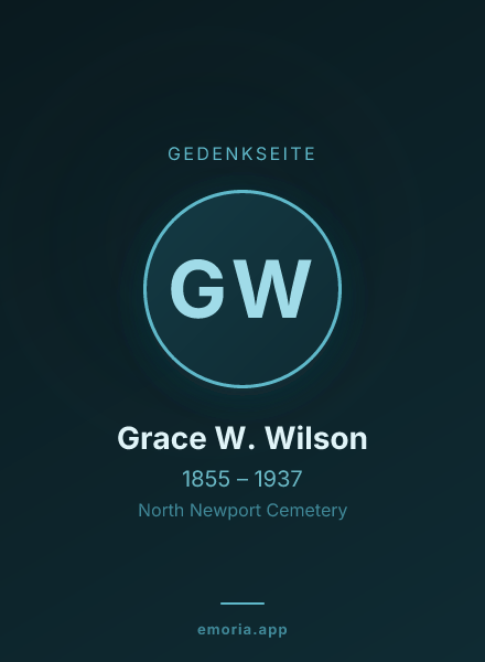 Gedenkportrait von Grace W. Wilson