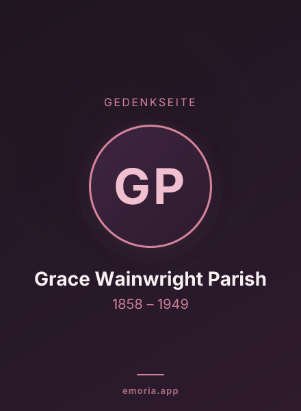 Gedenkportrait von Grace Wainwright Parish