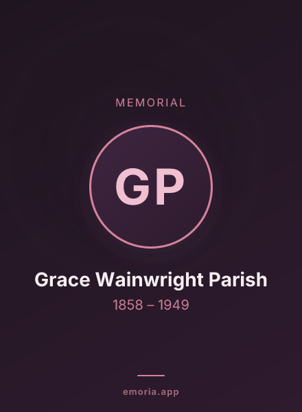 Memorial portrait of Grace Wainwright Parish