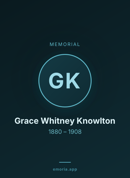 Memorial portrait of Grace Whitney Knowlton