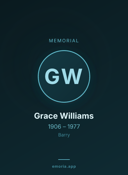Memorial portrait of Grace Williams