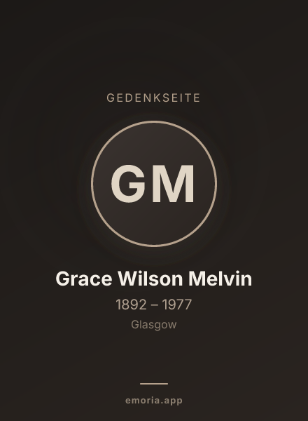 Gedenkportrait von Grace Wilson Melvin
