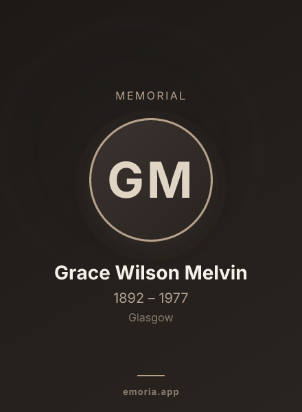 Memorial portrait of Grace Wilson Melvin