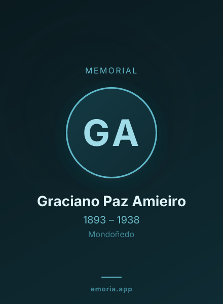 Memorial portrait of Graciano Paz Amieiro