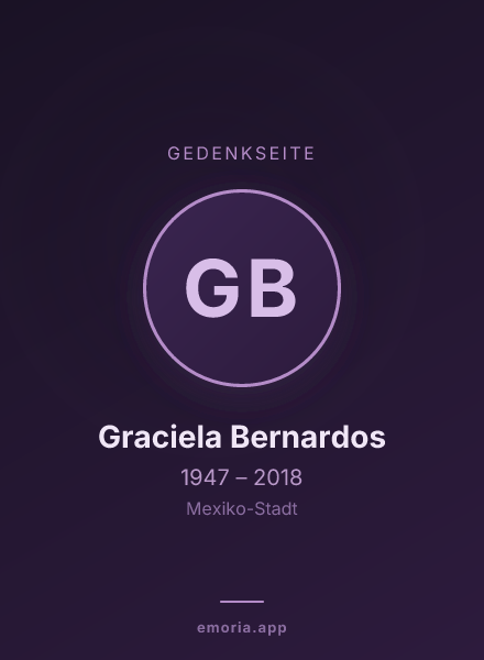Gedenkportrait von Graciela Bernardos