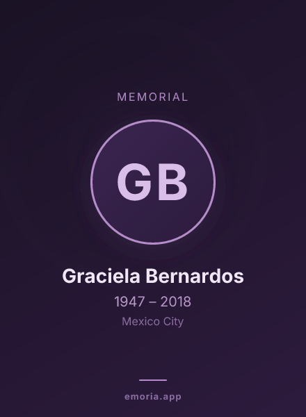Memorial portrait of Graciela Bernardos