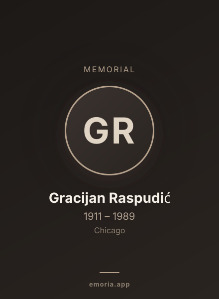 Memorial portrait of Gracijan Raspudić