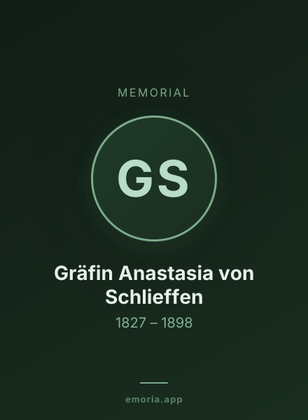 Memorial portrait of Gräfin Anastasia von Schlieffen