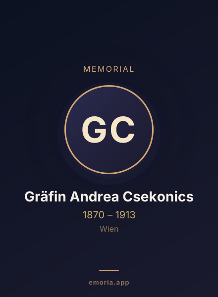 Memorial portrait of Gräfin Andrea Csekonics