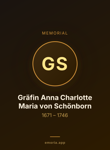 Memorial portrait of Gräfin Anna Charlotte Maria von Schönborn