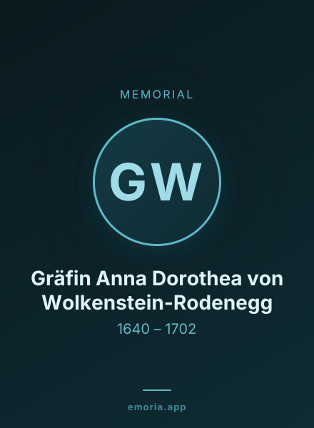 Memorial portrait of Gräfin Anna Dorothea von Wolkenstein-Rodenegg