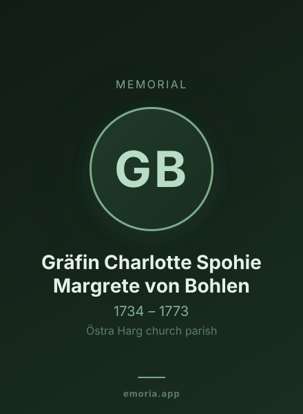 Memorial portrait of Gräfin Charlotte Spohie Margrete von Bohlen