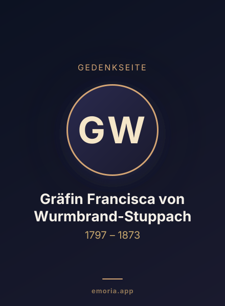 Gedenkportrait von Gräfin Francisca von Wurmbrand-Stuppach