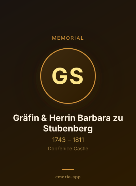 Memorial portrait of Gräfin & Herrin Barbara zu Stubenberg