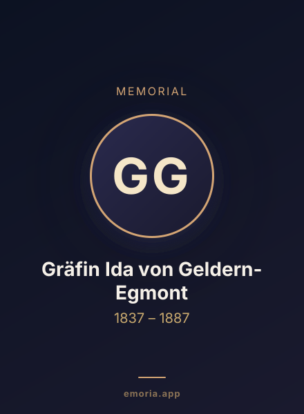 Memorial portrait of Gräfin Ida von Geldern-Egmont