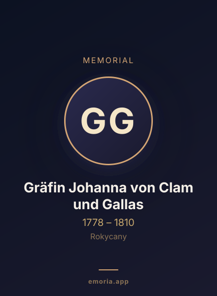 Memorial portrait of Gräfin Johanna von Clam und Gallas