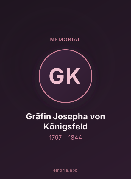 Memorial portrait of Gräfin Josepha von Königsfeld