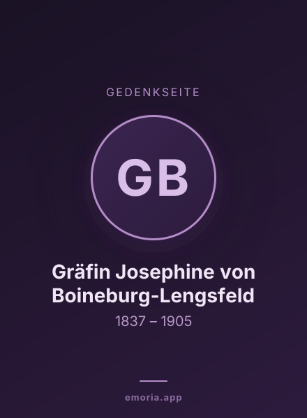Gedenkportrait von Gräfin Josephine von Boineburg-Lengsfeld