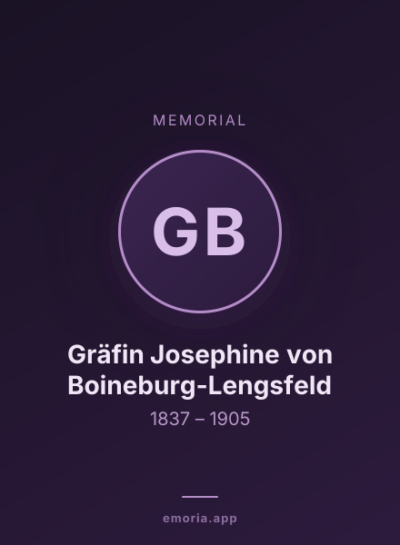 Memorial portrait of Gräfin Josephine von Boineburg-Lengsfeld