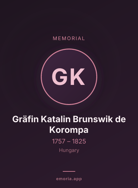 Memorial portrait of Gräfin Katalin Brunswik de Korompa