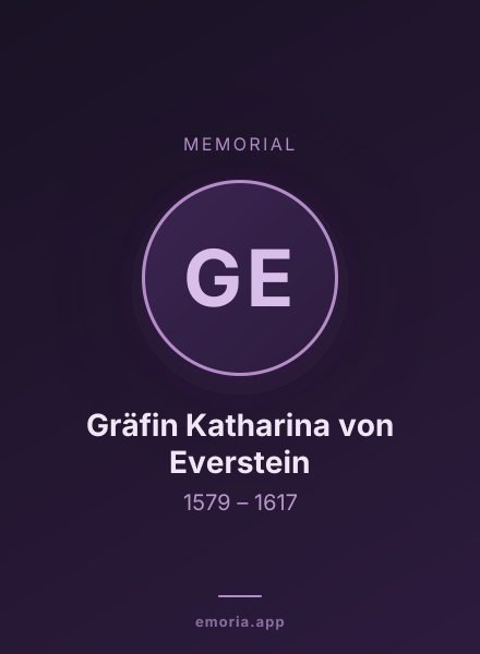 Memorial portrait of Gräfin Katharina von Everstein