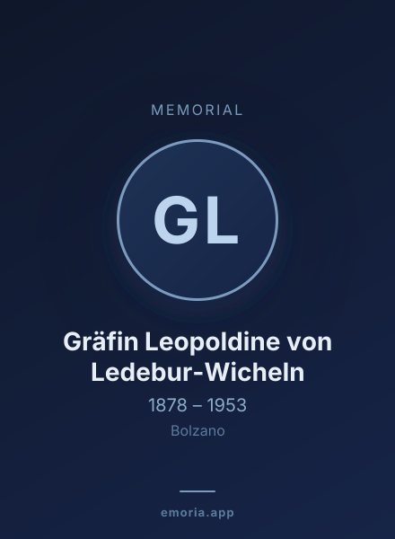 Memorial portrait of Gräfin Leopoldine von Ledebur-Wicheln