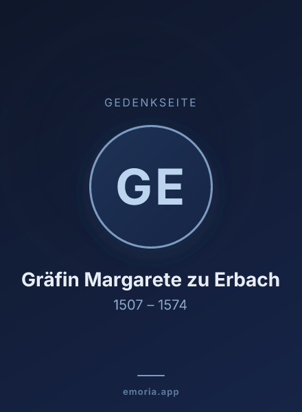 Gedenkportrait von Gräfin Margarete zu Erbach
