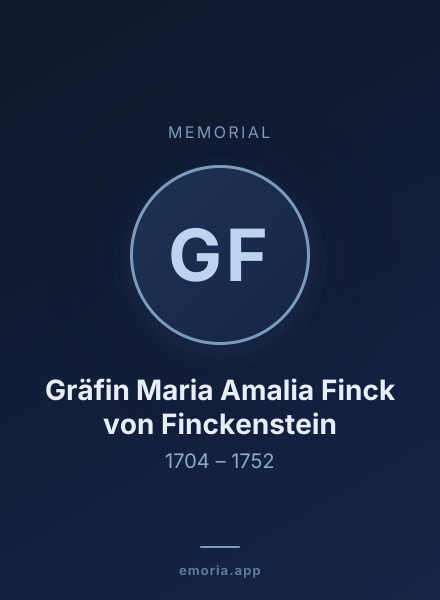 Memorial portrait of Gräfin Maria Amalia Finck von Finckenstein