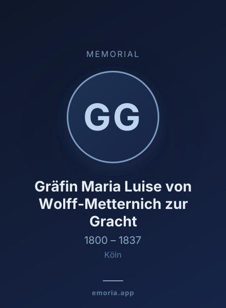 Memorial portrait of Gräfin Maria Luise von Wolff-Metternich zur Gracht
