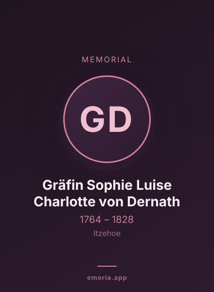 Memorial portrait of Gräfin Sophie Luise Charlotte von Dernath