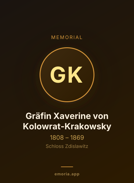 Memorial portrait of Gräfin Xaverine von Kolowrat-Krakowsky