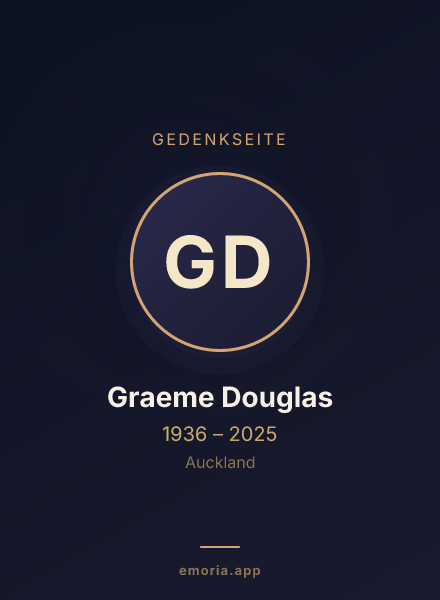 Gedenkportrait von Graeme Douglas