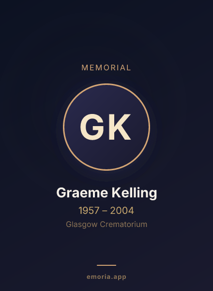 Memorial portrait of Graeme Kelling