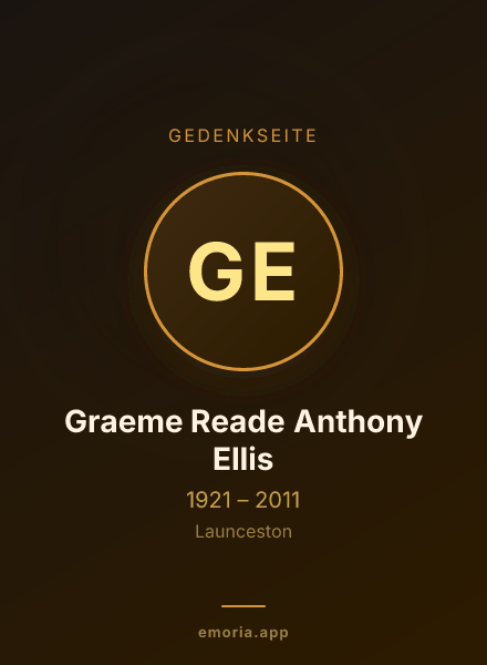 Gedenkportrait von Graeme Reade Anthony Ellis