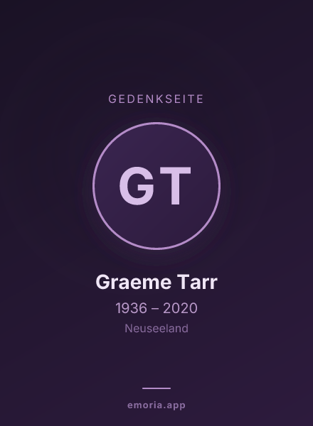 Gedenkportrait von Graeme Tarr