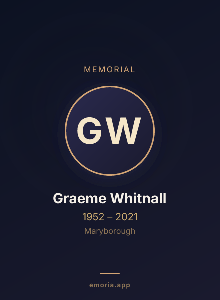 Memorial portrait of Graeme Whitnall
