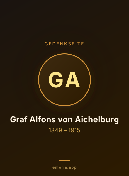 Gedenkportrait von Graf Alfons von Aichelburg