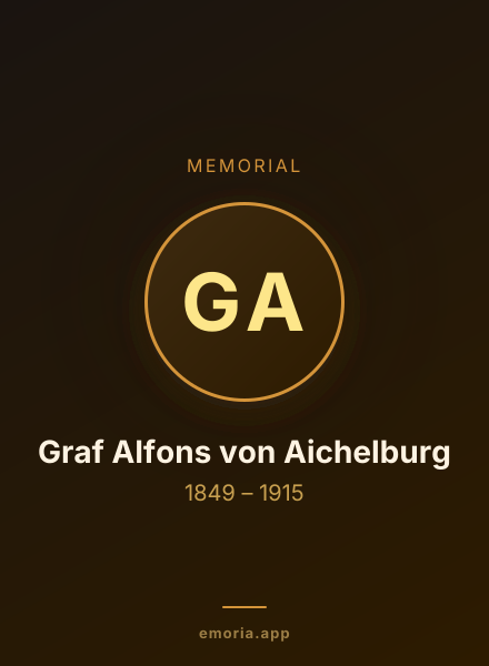 Memorial portrait of Graf Alfons von Aichelburg