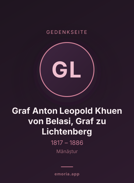 Gedenkportrait von Graf Anton Leopold Khuen von Belasi, Graf zu Lichtenberg