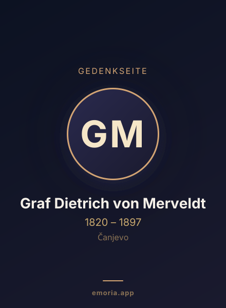 Gedenkportrait von Graf Dietrich von Merveldt