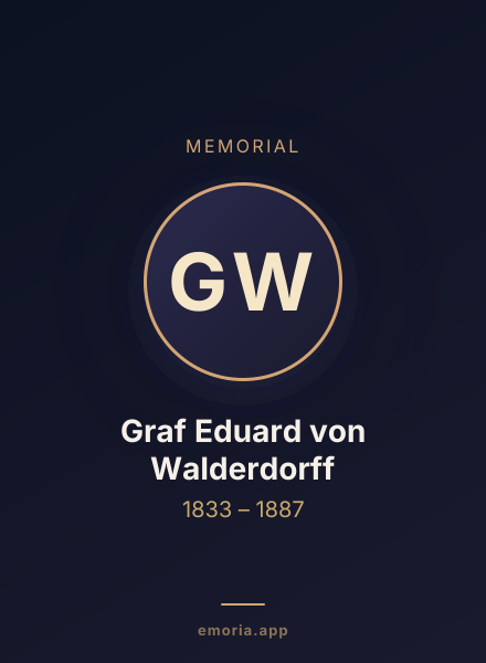 Memorial portrait of Graf Eduard von Walderdorff