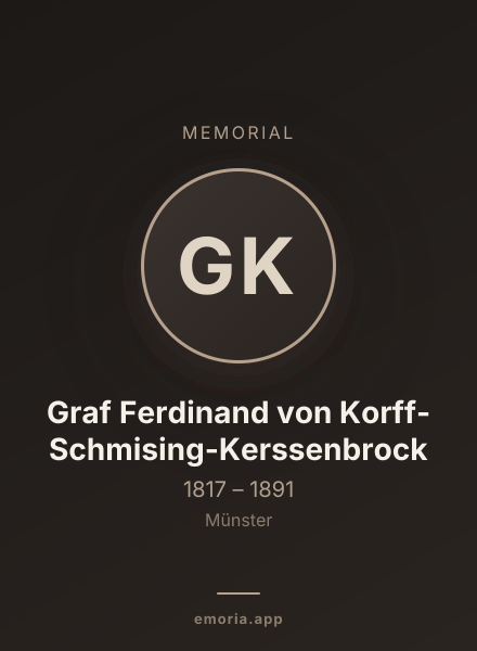 Memorial portrait of Graf Ferdinand von Korff-Schmising-Kerssenbrock